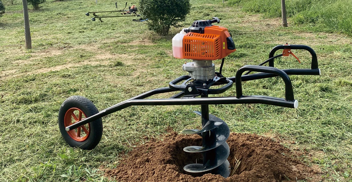 Earth auger application shown in the catalog