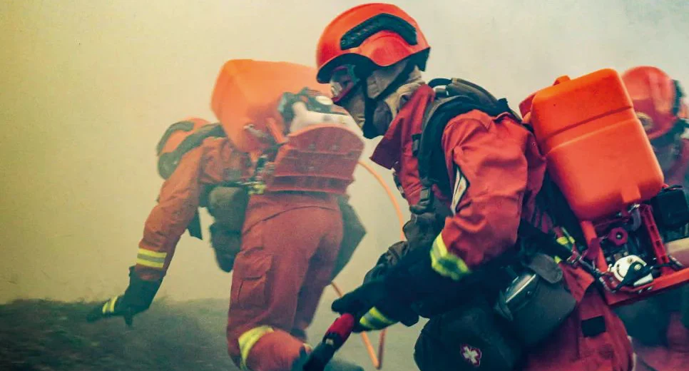 Water-spray firefighting application shown in the catalog
