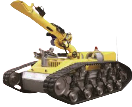 Firefighting robot with lifting configuration